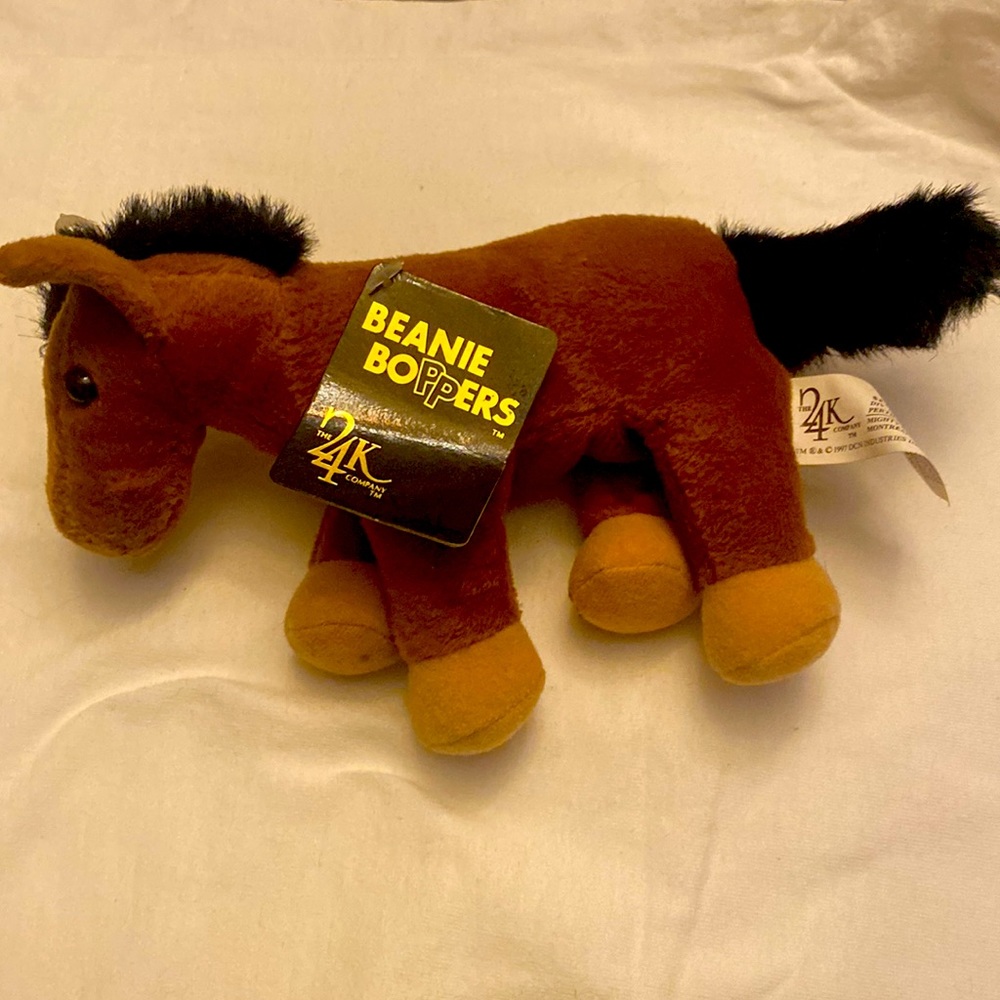24K BEANIE BOPPERS "DAKOTA THE HORSE" 1997 PLUSH STUFFED ANIMAL